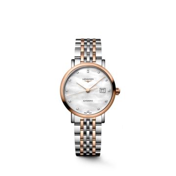 Armbanduhr Edelstahl/PVD besch. rot Longines Elegant Collection ELEGANT COLLECTION