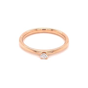 Ring Roségold 750 Atelier Kopf Solitaire 4-Krappen