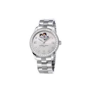 Damenarmbanduhr Edelstahl Frederique Constant Double Heart
