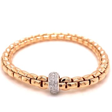 Armband Roségold 750 Fope Flex'it Armband mit Pavébesatz
