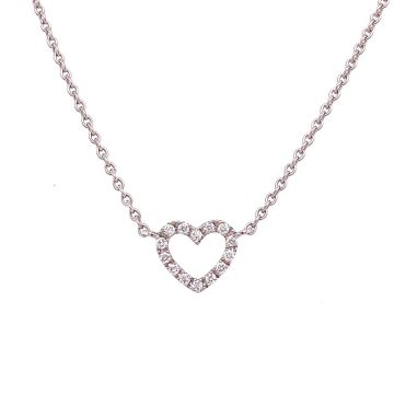 Collier Weissgold 585 Wilhelm Müller Herz mit Brillanten