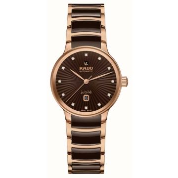 Damenarmbanduhr Edelstahl/Keramic Rado Centrix Centrix Automatic Diamonds