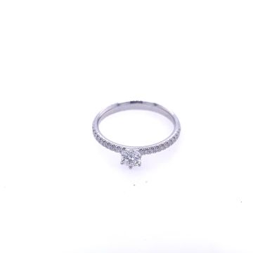 Ring Weissgold 750 Atelier Kopf Solitaire Ring