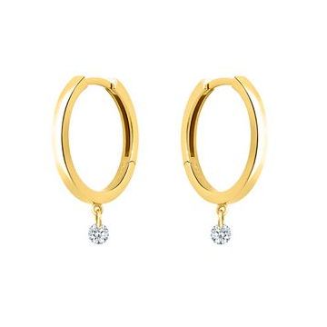 Creolen Gelbgold 750 LA Brune & LA Blonde Diamant Creolen
