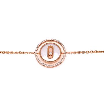 Armband Roségold 750 Messika Lucky Move Color Nacre blanche