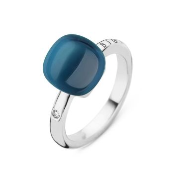 Ring Weissgold 750 Bigli Mini Sweety London blue Topas
