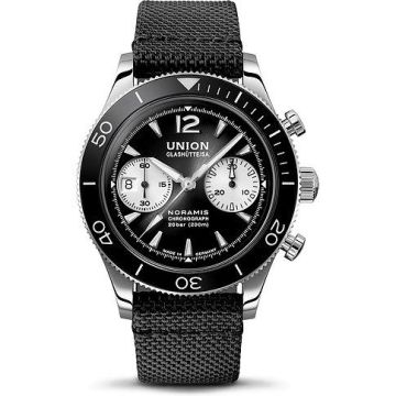 Armbanduhr Edelstahl Union Glashütte Noramis Chronograph Sport