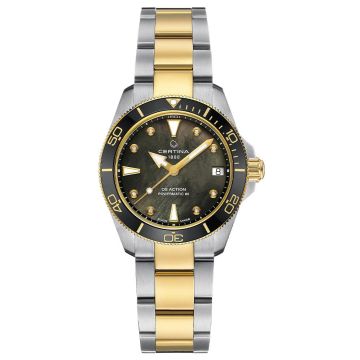 Damenarmbanduhr Edelstahl/PVD besch. gelb Certina DS Action Diver DS Action Lady 34.5mm