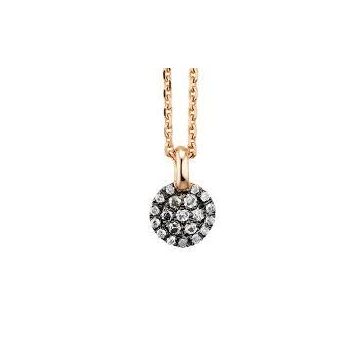 Anhänger Rotgold 750 Capolavoro Rotgold Anhänger mit grauen Diamanten