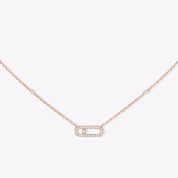 Collier Roségold 750 Messika Move Uno Move Uno Pavé