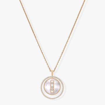 Collier Roségold 750 Messika Lucky Move Lucky Move MM weißes Perlmutt