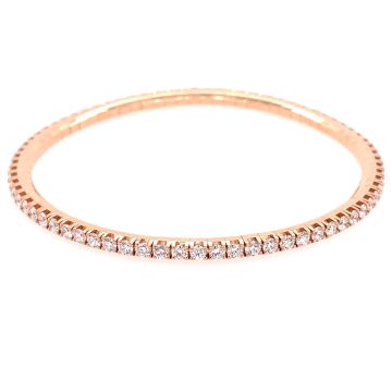 Armreifen Roségold 750 Atelier Kopf Tennis Brillantarmreif Flexible