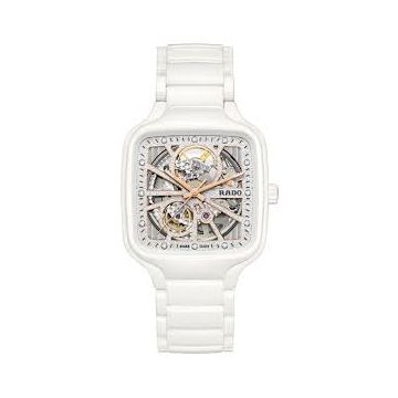 Armbanduhr Keramic Rado True Square True Square Automatic Open Heart Sparkling