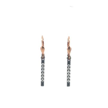 Creolen Tantal Gold 585 Tantalum Creolen mit Diamantstab