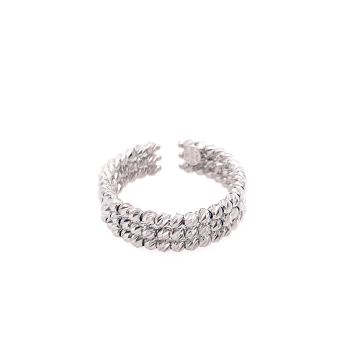Ring Weissgold 750 Atelier Kopf Dreireihig