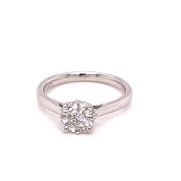 Ring Weissgold 585 Facet Barcelona Weißgold Krappenring