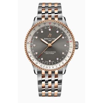 Damenarmbanduhr Edelstahl/Rotgold 750 Breitling Navitimer Navitimer Automatic 36