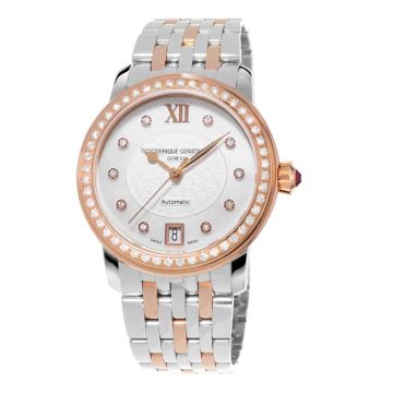 Damenarmbanduhr Stahl Gold Frederique Constant Diamanten