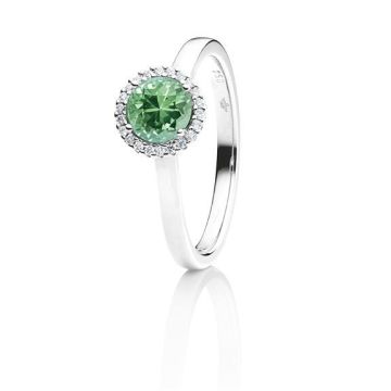 Ring Weissgold 750 Capolavoro Turmalin grün facettiert