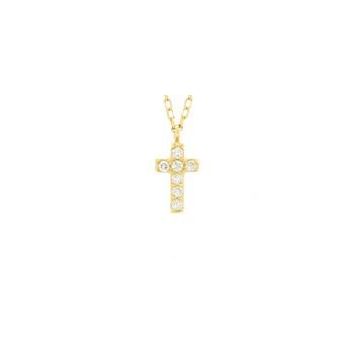 Anhänger Gelbgold 750 Atelier Kopf Brillantkreuz