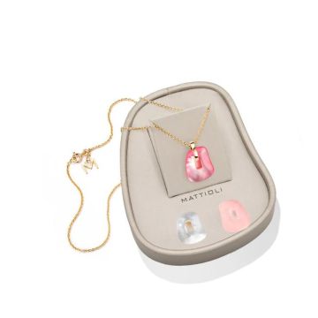 Collier Gelbgold 750 Mattioli Puzzle small pendant 3 colours
