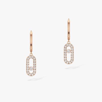 Ohrpendel Roségold 750 Messika Move Uno Hoop Earrings