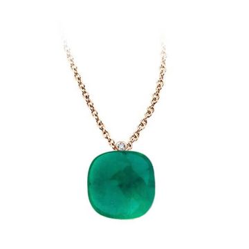 Collier Rotgold 750 Bigli Bergkristall