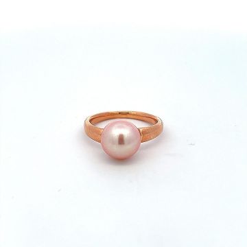 Ring Rotgold 750 Atelier Kopf Perlenring mit Ming Perle