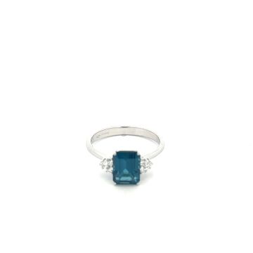 Ring Weissgold 750 Atelier Kopf London Blue Topas Ring