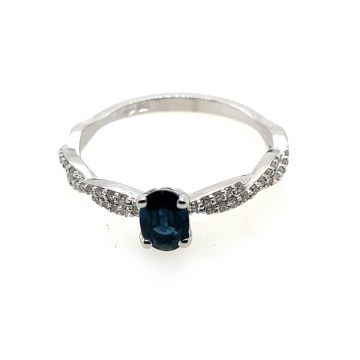 Ring Weissgold 750 Atelier Kopf Saphir