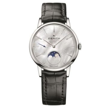 Damenarmbanduhr Edelstahl Zenith Elite Elite Lady Ultra Thin Moonphase