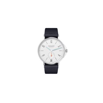 Herrenarmbanduhr Edelstahl Nomos Ahoi Datum Ahoi Datum Glasboden