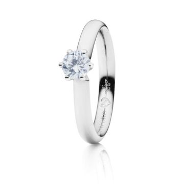 Ring Weissgold 750 Capolavoro Solitaire 6-Krappen