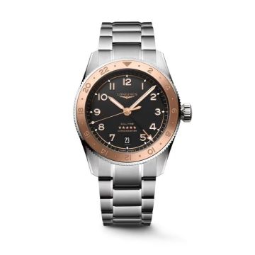 Armbanduhr Edelstahl/Rotgold 750 Longines Spirit SPIRIT ZULU TIME 1925