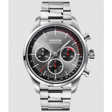 Herrenarmbanduhr Edelstahl Union Glashütte Belisar Chronograph