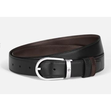 Lederware  Leder echt Montblanc Wendbarer Gürtel mit hufeisenförmiger Schließe 30 mm aus Meisterstück Leder