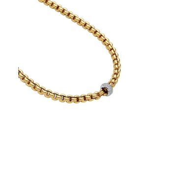Collier Gelbgold 750 Fope Eka Halskette mit Diamanten