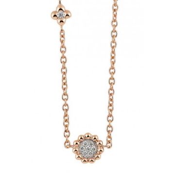 Collier Rotgold 750 Al Coro Diamanten