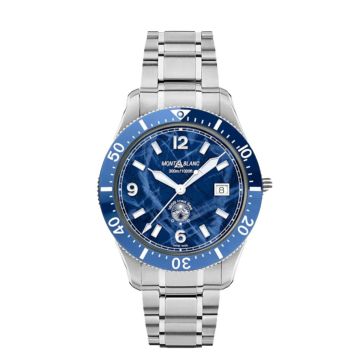 Herrenarmbanduhr Edelstahl Montblanc Montblanc 1858 Iced Sea Automatic Date