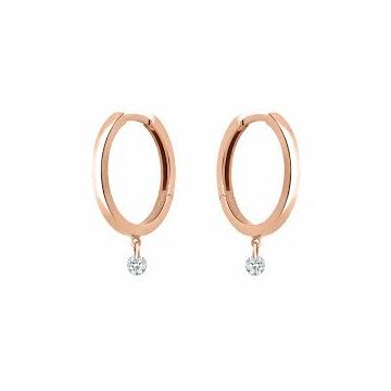 Creolen Rotgold 750 LA Brune & LA Blonde Diamant Creolen