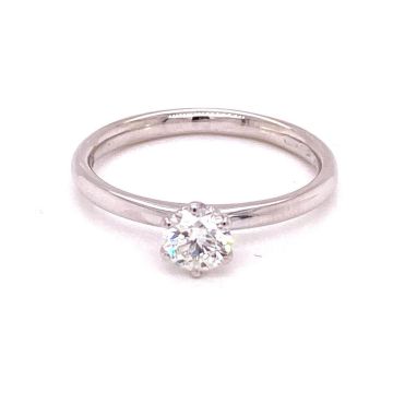 Ring Weissgold 750 Atelier Kopf Solitaire 6-Krappen