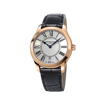 Damenarmbanduhr Edelstahl/PVD besch. rot Frederique Constant Classics Quartz Ladies Watch