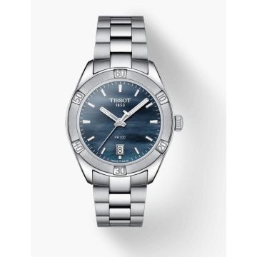 Herrenarmbanduhr Edelstahl Tissot Tissot PR 100 Sport Chic Lady Watch