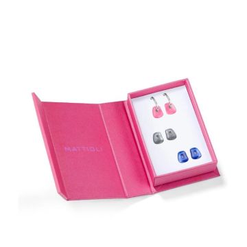 Creolen Weissgold 750 Mattioli Mini Puzzle earrings