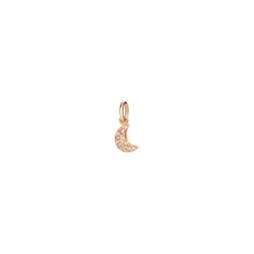 Anhänger Roségold 9 Karat DoDo Mond Charm mit braunen Diamanten