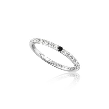 Ring Weissgold 750 Adolfo Courrier POP2 Bianco & Nero