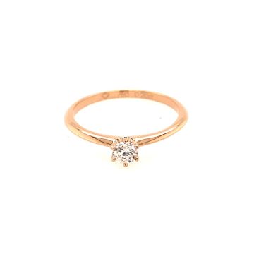 Ring Rotgold 750 Noor Solitaire 6-Krappen