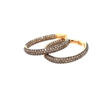 Creolen Rotgold 750 Artur Scholl Champagner Brillant