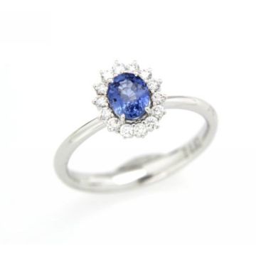 Ring Weissgold 750 Recarlo Safir Ring