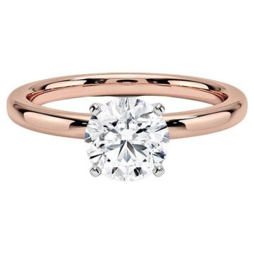 Ring Rotgold 750 Atelier Kopf 4-Krappen Solitaire